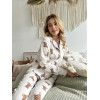 Женская муслиновая пижама штаны+рубашка с мишками Teddy