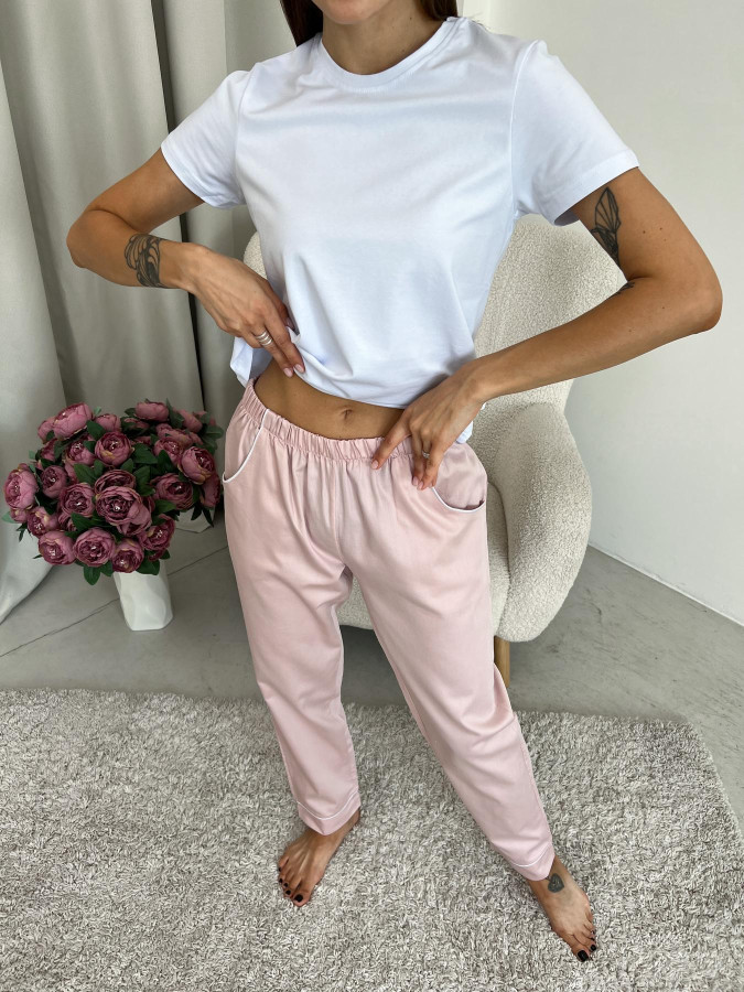 Пижамные брюки из сатина Pearl COSY пильная пудра