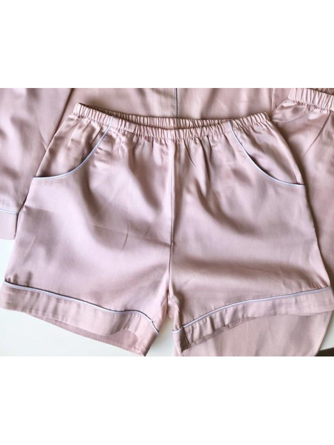 Пижамные шорты из сатина Pearl COSY пильная пудра